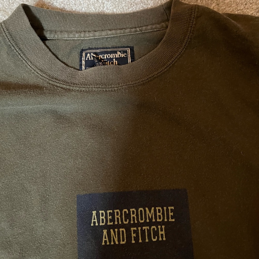 Abercrombie & Fitch Olive Green heavy long sleeve tee